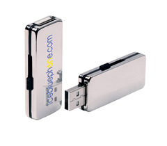 Stainless steel USB med logo