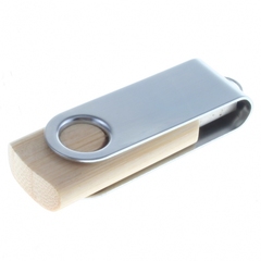 USB minne i bambu med tryck