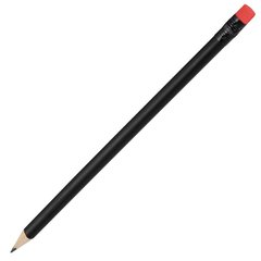 Sort blyant med farvet viskelæder, med logo tryk