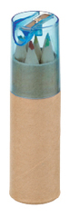 Fargeblyanter 6 stk. i rør med blyantspisser, med logotrykk 
