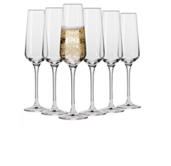 champagne glas med logo