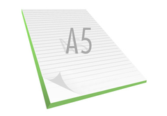A5 Notesblok med logo. 25 blade