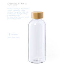 Rpet vandflaske med logo - støt opsamling af plast fra naturen