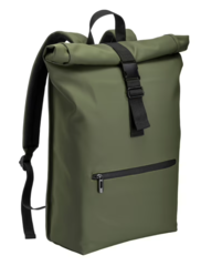 Grøn laptop rygsæk med logo 