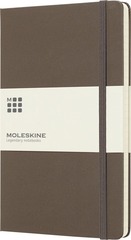 Brun Moleskine Classic L hardcover notesbog med logo tryk