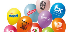 Ballonger med logo. Omkrets 80/90cm, Ø 30cm