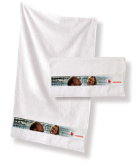 Håndklæde med logo tryk (4 CMYK tryk) (70X140CM) 