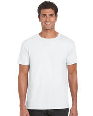 Hvit unisex t-skjorte med en god passform - med logo trykk