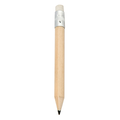 Mini blyant med logo tryk - har viskelæder!